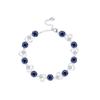 Comércio Exterior Transfronteiriço Especializado em Pulseiras de Amor para Mulheres, Temperamento de Luxo Leve, Pulseiras da Moda com Zircônia Azul como Presentes para Melhores Amigas e Namoradas