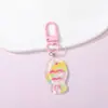Chaveiro Pingente Peixe Pequeno Transparente Dopamina de Verão Peixe de Resina Pintado Brilhante DIY Decoração Divertida para Bolsa Bolo de Peixe