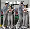 AliExpress comercio exterior europeo y americano comercio exterior Amazon Wish AliExpress jeans casuales de pierna ancha de cintura alta para primavera y otoño para hombres y mujeres