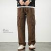 Overol Retro de Estilo Americano con Múltiples Bolsillos para Hombre, Pantalones Casuales Rectos Holgados de Marca a la Moda, Algodón para Toda Ocasión, Pantalones Largos de Primavera y Otoño