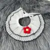 Babeo Lindo de Gato con Popote Perro Mascota Babero de Flor Bebé Muppet Ropa de Gato Decoración Accesorios Accesorios