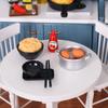 Casa de bonecas casa de bonecas simulação mini utensílios de cozinha comida em miniatura brinquedo panela tigela bandeja utensílios de cozinha decorações faça você mesmo