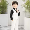 Traje infantil, colección primavera y otoño, conjunto de chaleco de caballero estilo británico, atuendo para niños para eventos, discursos o tocar el piano, ropa formal para pajes