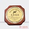2026 Trofeo de Madera Medalla Personalizada Placa de Honor de Aluminio de Alta Gama Placa de Autorización de Agente de Franquicia