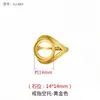 Anillo Minimalista de Lujo Ligero para Hombres y Mujeres, Artesanía en Oro de 18 Quilates, Incrustado con Jade de Cera de Abeja, Montura de Anillo 14*14mm