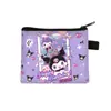 Nova Carteira de Moedas Desenho Animado Kuromi da Sanrio Moda Infantil Pequena Bolsa de Dinheiro Meninos e Meninas do Ensino Fundamental Bolsa de Armazenamento Fofa