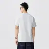 Camiseta Informal Transpirable de Manga Corta con Cuello Redondo Gris Claro para Hombre con Diseño de Costuras Visibles 2026 Nuevo Verano