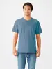 Algodão tamanho europeu 210g pesado solto algodão cor sólida respirável camiseta personalizada gola redonda manga curta europeu e americano comércio exterior