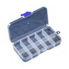 Caja de plástico transparente de 10 15 24 compartimentos, caja para piezas, papelería, equipo de pesca, joyería, cosméticos