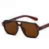 Gafas de Sol de Doble Puente con Clavo de Arroz de Piloto para Mujer Gafas de Sol con Espejo Cruzado Marco Grande Personalizado Gafas de Sol Gafas con Filtro Solar Moda Sentido Avanzado