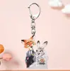 Zootopia-Tema Vestido de Casamento da Judy Chaveiro Pingente Plano de Acrílico Mochila de Estudante Ornamento de Desenho Animado