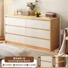 Armário Gaveteiro, Armário de Armazenamento para Quarto, Armário de Armazenamento de Cabeceira, Estilo Madeira Natural, Armário Gaveteiro Doméstico para Roupas, Armário de Cinco Gavetas para Sala de Estar