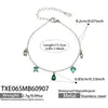 Cadena de collar con colgante de circonita cúbica en forma de lágrima inspirada en la dopamina, superventas europea y americana, conjunto de pulsera y tobillera de joyería minimalista y versátil para mujer