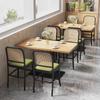 Café, Loja de Chá com Leite, Assentos de Cabine Montados na Parede, Sofá, Restaurante Ocidental, Cadeira de Rattan para Lazer, Conjunto de Mesa e Cadeira para Restaurante de Hambúrgueres e Hot Pot, Mesa Redonda