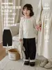 Conjunto Artístico Fresco Personalizado Wulibu Yi para Niñas Otoño 2026 Nueva Camiseta Base Suave