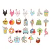 Serie de Playa de Verano Aleación Gota de Aceite Colgantes DIY Sombrilla Chanclas Gafas de Sol Pulsera Collar Materiales para Hacer