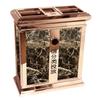 Cubo de basura de acero inoxidable imitación piedra clasificación de basura titanio Bloque Real cenicero de basura pasillo de hotel al por mayor