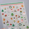 Pegatinas para Uñas de Atmósfera Navideña Color Crema Vintage Ts-3865 Infantil Dopamina Dibujos Animados Serie Navideña