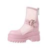 Pequeno 10cm12cm15cm Salto Super Alto Salto Grosso Plataforma Botas de Rede Femininas Verão Novo Vazado Botas Frescas Botas Martin