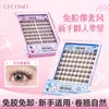 Pestañas Postizas Gemeng de Gran Capacidad Sin Pegamento Seleccionadas Cuidadosamente, 10 Filas, No Necesitan Quitarse, Autoadhesivas, Racimo Individual, Segmentadas, Fotogénicas, Herramientas de Belleza Transfronterizas