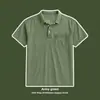 Hiphopplleim Árbol Rojo Pequeño OEM/ODM Personalizado Algodón Puro Estilo Vintage Bolsillo en el Pecho Manga Corta Camiseta Lavada para Hombre