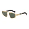Gafas Kedun Doble Puente Metal Retro Gafas de Sol Punk de Gama Alta Gafas de Sol Versátiles de Moda para Fotografía Callejera