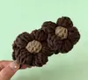 Pinza de Plátano de Flor de Hilo Vintage, Pinza Vertical para Mujer, Pinza de Garra para Cola de Caballo Alta en la Parte Posterior de la Cabeza de Otoño e Invierno, Pinza de Pelo Elegante Versátil