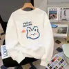 Sudadera Huamian Negra de Cuello Redondo para Mujer, Nuevo Estilo Otoño e Invierno 2026, Top Holgado de Talla Grande con Mangas Largas, Chaqueta de Forro Polar de Invierno