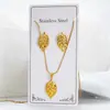 Europa Cruz Mariposa Collar Colgante Conjunto Hombres Mujeres Corazón Sol Gota de Agua Acero Inoxidable Joyería Venta al por Mayor Fabricante