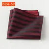 Bolsillo de la Camisa del Traje Bufanda Banquete de Bodas Negocios Poliéster Seda Bufanda Cuadrada Pequeña Pañuelo de Bolsillo Fábrica de Shengzhou Pañuelo Rayado para Hombres