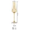 Copa de Cristal Dorada de Lujo Copa de Vino Ámbar Colorido Decantador de Vino Tinto Inclinado Decantador de Vino Noble