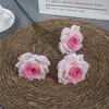 Salão de Casamento Rosa Diamante de Três Cabeças Decoração de Arranjo de Flores para Corredor Parede de Flores de Seda Cenário de Hotel Flores Artificiais Atacado do Fabricante