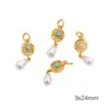 Abanico de Aceite Gotas Arena Dorada de Cobre con Colgante de Cacahuete de Vidrio Pulsera de Hebilla Ping An Hecha a Mano Colgante de Collar
