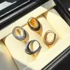 Pendientes Lisos en Forma de U, Diseño Minimalista, Estilo de Nicho, Lujo Ligero Coreano y Japonés, Pendientes de Aro de Gama Alta, Accesorios de Oreja de Estilo Trendy de Influencer