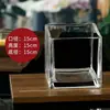 Jarrón Cuadrado de Vidrio Transparente Simple Maceta Cuadrada Maceta Hidropónica para Potos Maceta de Cultivo en Agua Acuario Recipiente Hidropónico