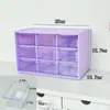 Caixa de Armazenamento à Prova de Poeira Tipo Gaveta com Seis Compartimentos Ins Papelaria Joias Planejador Mini Armário de Armazenamento de Mesa Girly