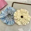 Anillo para el Cabello Doble Cremoso Estilo Ins Coreano Clásico Lindo Color Sólido Chica Dulce Accesorios para el Cabello Plisados Dulces Anillo para el Cabello