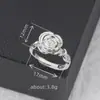 Anillo de Rosa con Espinas para Mujer, Simple y de Alta Gama, Anillo con Diseño de Flor Recortada para Dedo Índice, Anillo Dulce de Moda y Versátil Estilo Ins