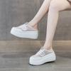 Zapatos de Media Suela sin Cordones para Mujer con Suelas Gruesas para Aumentar la Altura, Diseño Hueco de Malla Transpirable, Nuevo Modelo Verano 2026 con Velcro