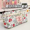 Bolsa de Lápices Estampada con Encaje Ins Simple y Fresca para Chicas Bolsa de Papelería Almacenamiento de Aspecto Elegante Estudiante Bolsa de Lápices de Gran Capacidad