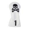 Parche de Golf Calavera Funda Completa para Palo Tela Impermeable Forro Felpa Cubierta Protectora para Hierro/Madera/Putter