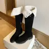 Botas de Gamuza Adelgazantes Altas hasta la Rodilla para Mujer 2026 Elegantes Modernas Nuevo Estilo Marrón Botas Largas de Doble Uso Versátiles Elásticas Ajustadas