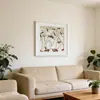 Susurrando Estrellas: Pintura Decorativa de Arte de Nicho, Arte de Pared de Fondo para Sala de Estar Minimalista Moderna, Pintura Abstracta de Caballo en Blanco y Negro para Recibidor