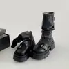Botines gruesos versátiles de color marrón para mujer, botas Martin que aumentan la altura, nuevas botas de media caña vintage Maillard para primavera y otoño 2026