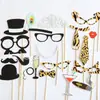 Accesorios para fotos de fiesta individual boda papel dorado de mano hombres y mujeres Unicornio Pájaro de Amor decoración nupcial
