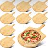 Plato de Bambú para Pizza Transfronterizo Plato de Bambú para Hornear Plato de Transferencia para Pizza Tabla de Cortar para Frutas y Pan Tabla de Cortar Multifuncional Plato para Comida Cocinada