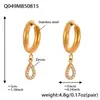 Mili Xiaoxiangfeng 5A Circonita Doble Anillo Colgante Completamente Incrustado de Diamantes Pendientes Moda Lujo Accesible Pendientes de Acero de Titanio Ecológicos Venta Caliente Transfronteriza