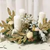 Navidad de Amazon transfronteriza rama de olivo de 6 hojas con purpurina dorada artificial hoja con purpurina dorada pieza única decoración de corona para árbol de Navidad