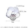 S925 prata esterlina torus bead torus flor tampa espaçador prata lisa hidráulica diy pulseira pulseira colar jóias acessórios material