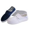 Zapatos antiestáticos PVC Velcro zapatos libres de polvo lona azul y blanca zapatos de trabajo fábrica electrónica zapatos de purificación zapatos de malla zapatos limpios